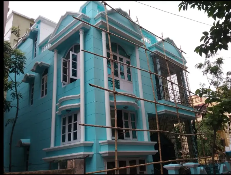blue apartment in kolkata